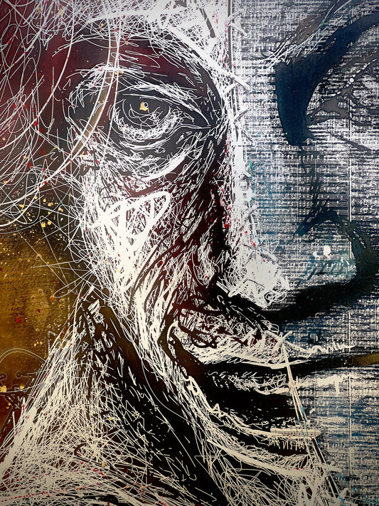 Beethoven The Hide - Gravure à façon sur acier brut - MusicWall - pièce unique