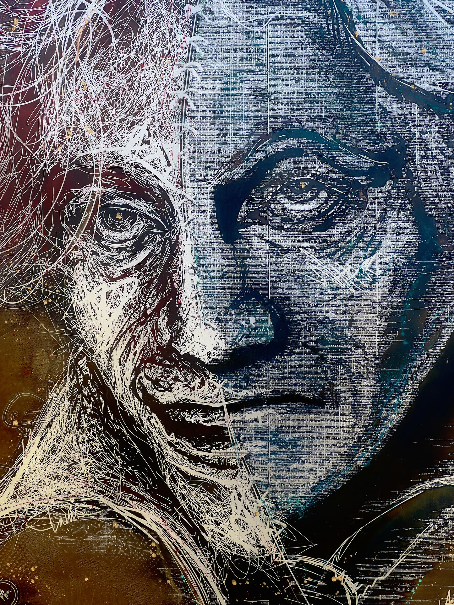 Beethoven The Hide - Gravure à façon sur acier brut - MusicWall - pièce unique