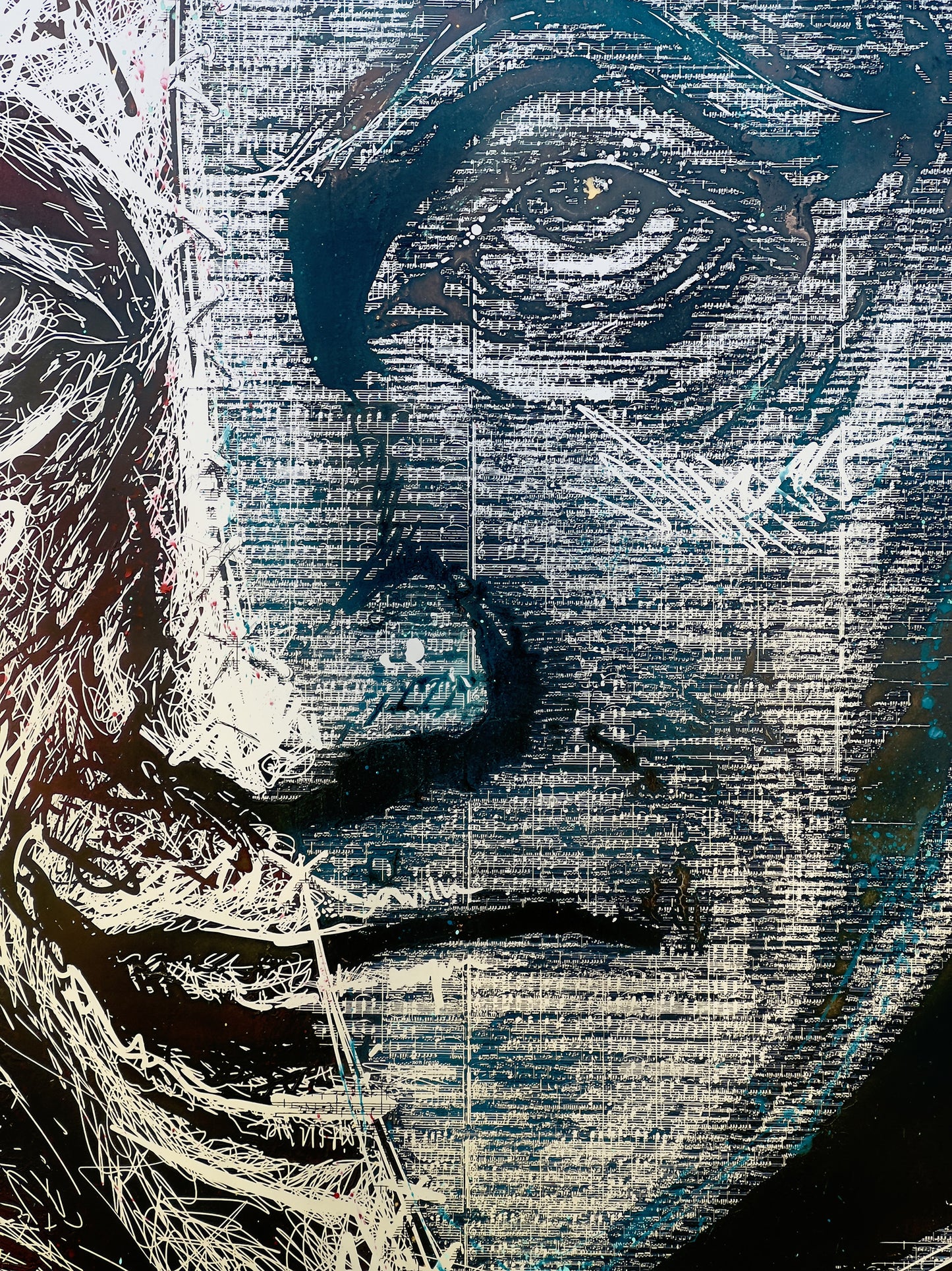 Beethoven The Hide - Gravure à façon sur acier brut - MusicWall - pièce unique