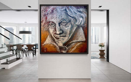 Beethoven The Hide - Gravure à façon sur acier brut - MusicWall - pièce unique